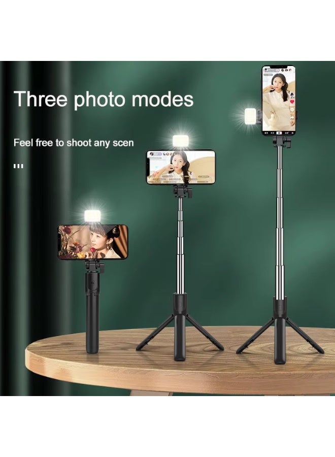 Multi-Function Remote Control Selfie Stick Rotating Tripod Mobile Phone Holder Stand with Light - Image 2